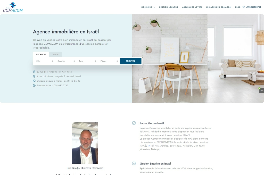 site web agence Comacom
